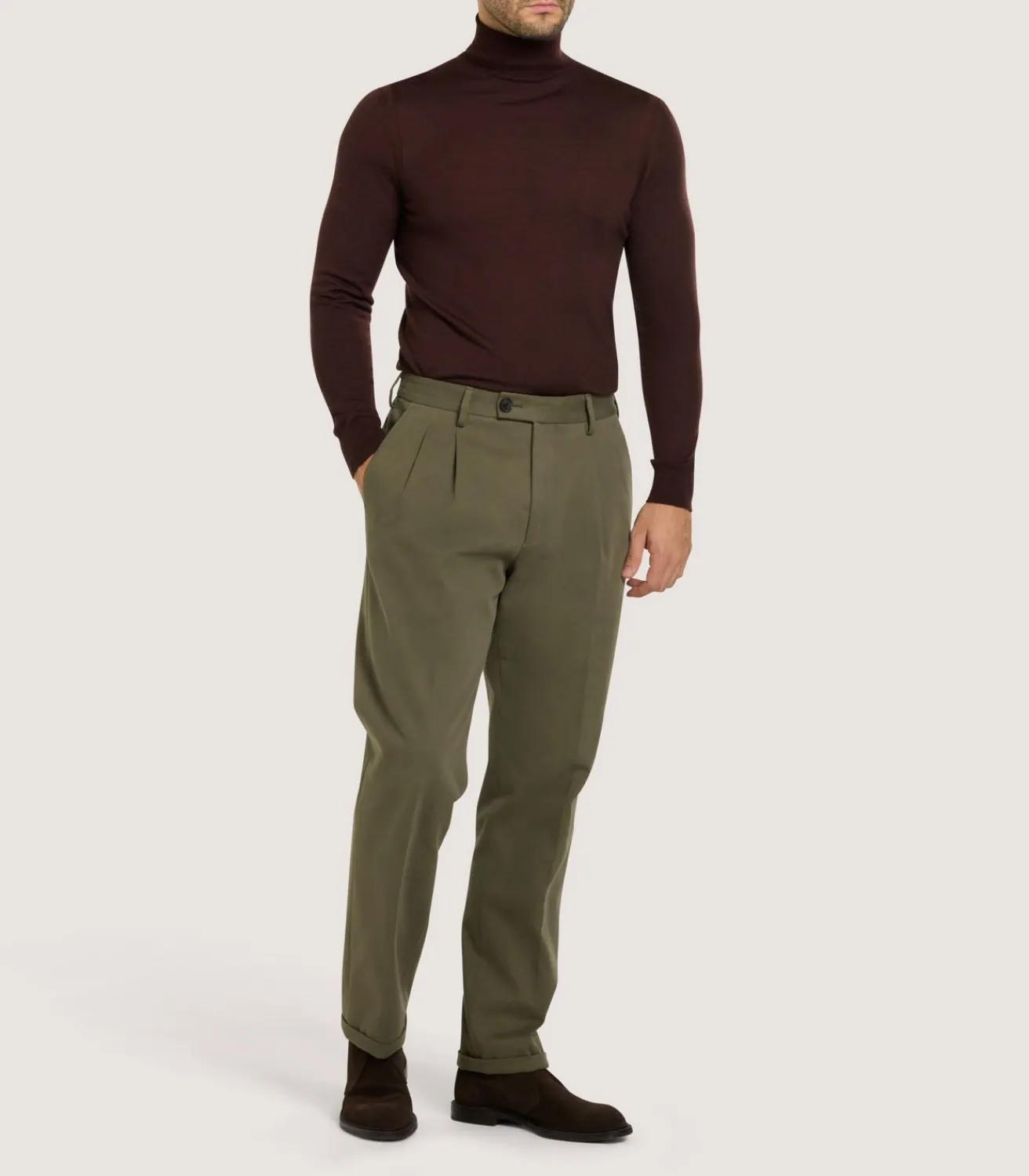 Men'S Extra Fine Worsted Cashmere Seamless Turtleneck-Purdey Discount