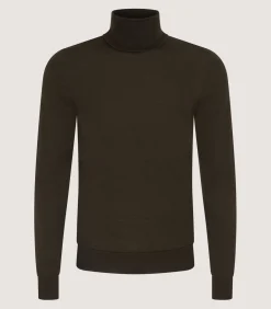 Men'S Extra Fine Worsted Cashmere Seamless Turtleneck-Purdey Hot