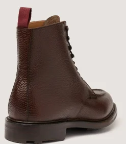 Men'S Grain Leather Ankle Boot In Dark Brown-Purdey