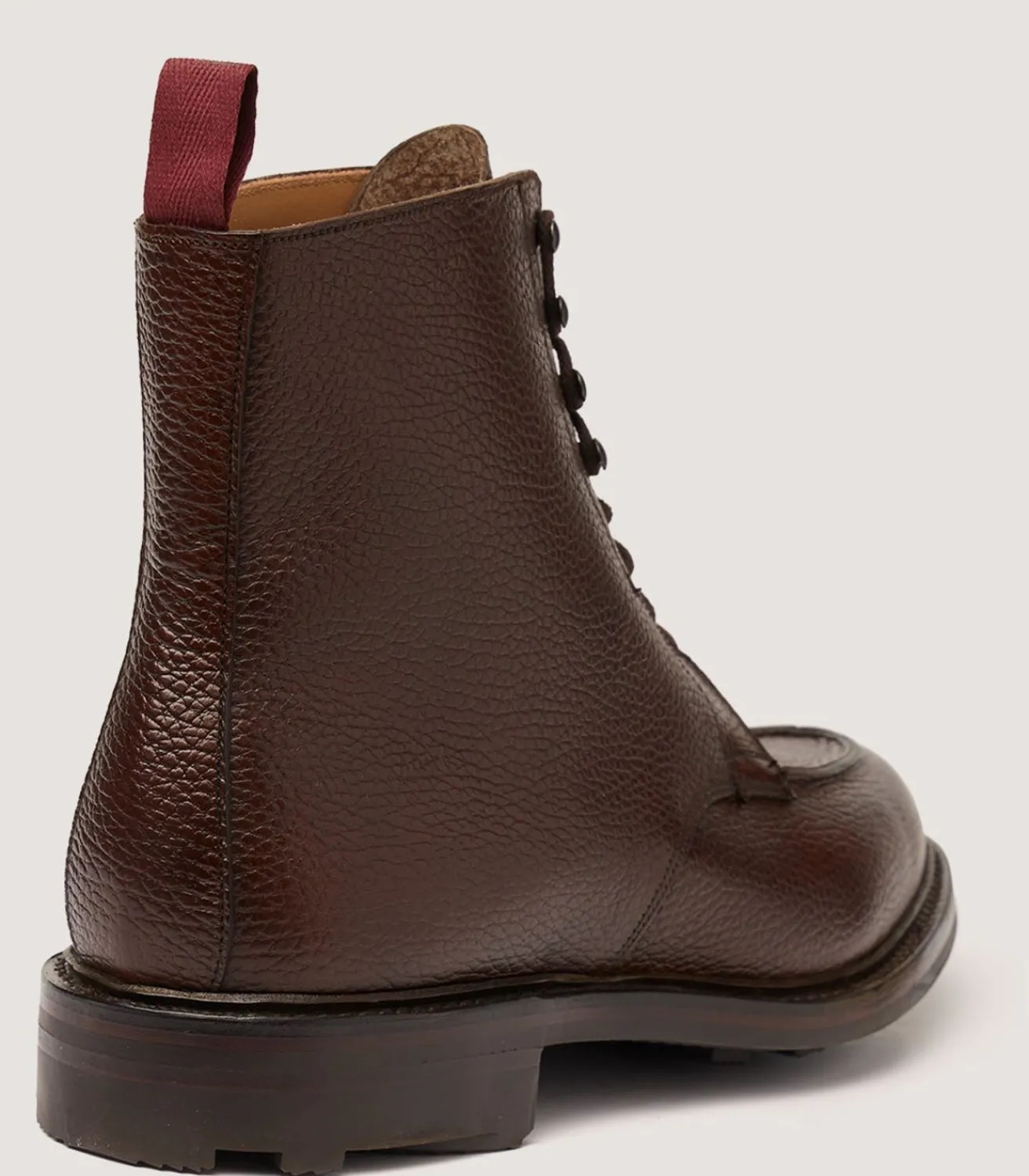 Men'S Grain Leather Ankle Boot In Dark Brown-Purdey