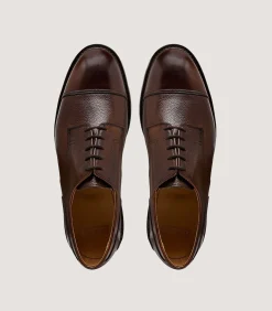 Men'S Grain Leather Shoe In Dark Brown-Purdey Online