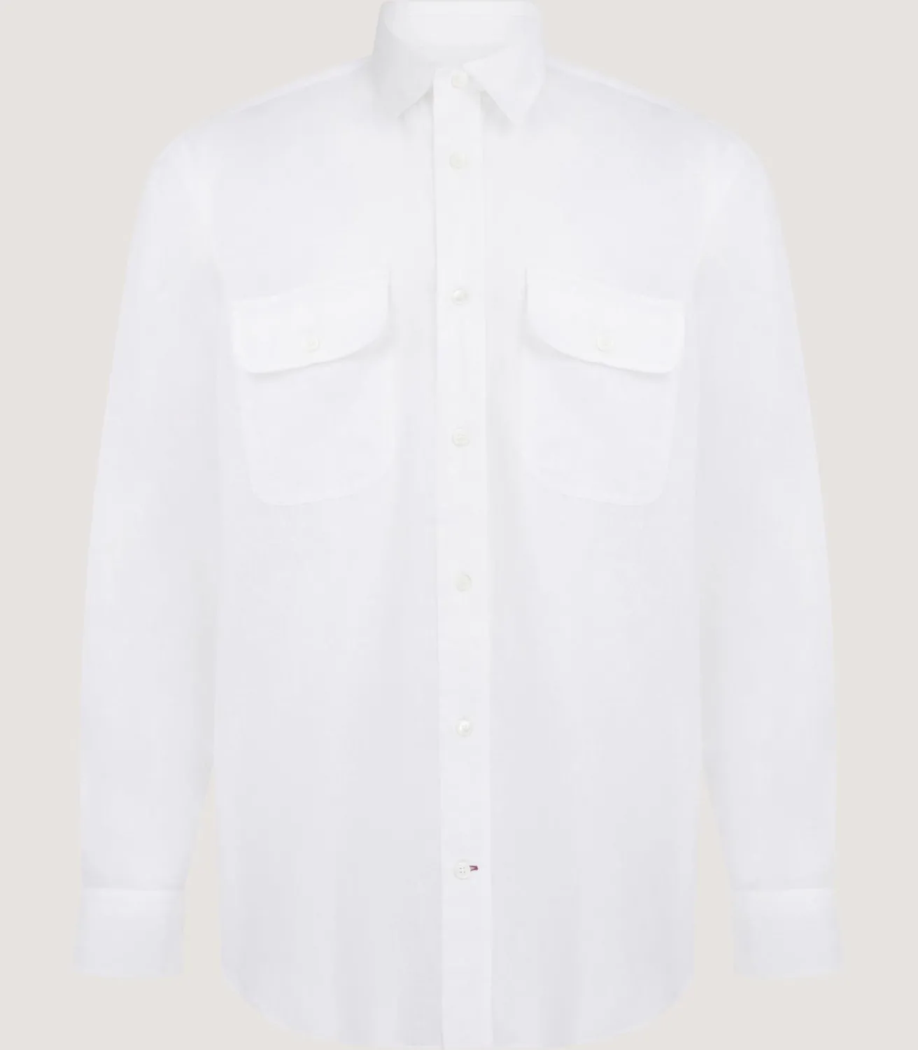 Men'S Handkerchief Linen Double Pocket Shirt-Purdey Online