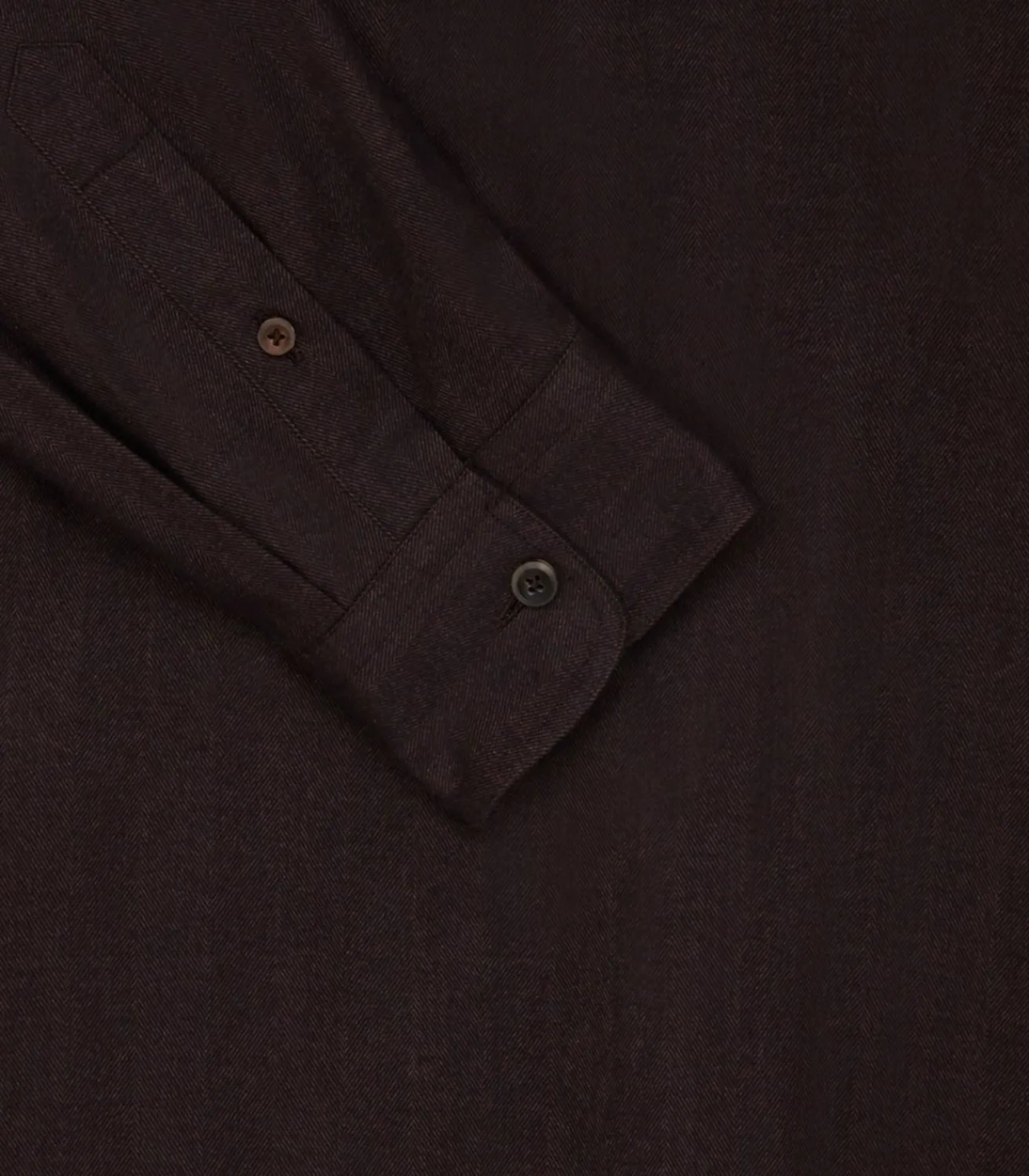 Men'S Herringbone Double Pocket Shirt In Walnut-Purdey Discount