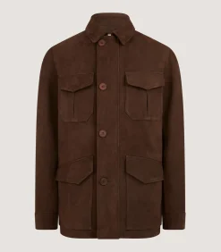 Men'S Kensington Nubuck Jacket In Dark Brown-Purdey