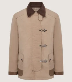 Men'S Khaki Latch Coat-Purdey Discount