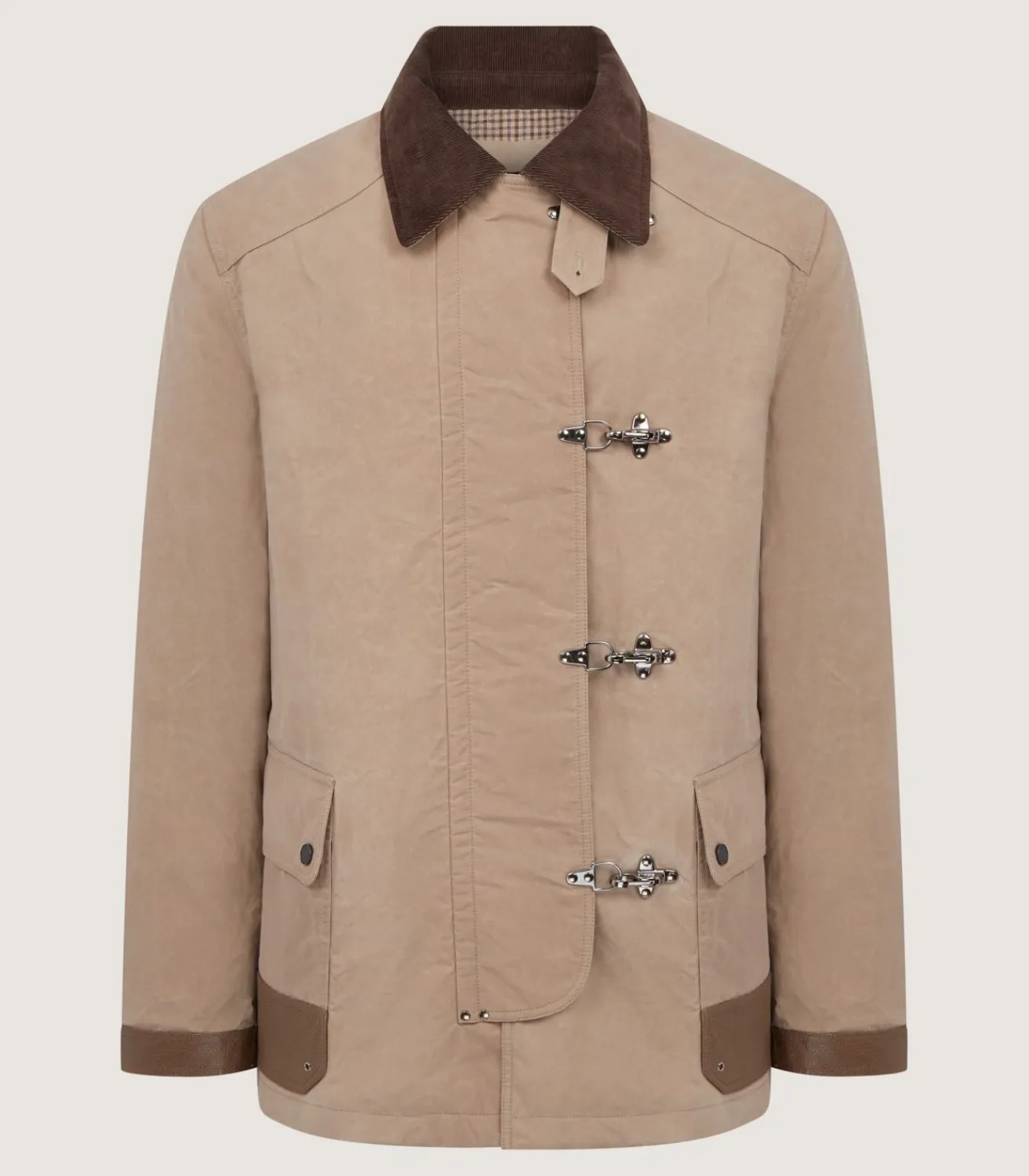 Men'S Khaki Latch Coat-Purdey Discount