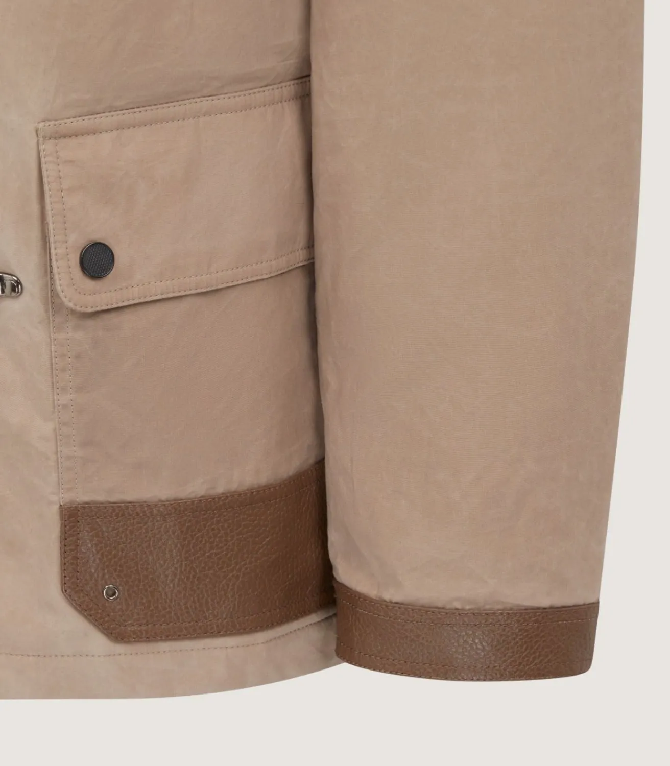 Men'S Khaki Latch Coat-Purdey Discount