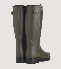 Men'S Le Chameau Chasseur Wool Lined Boot In Dark Green-Purdey Discount