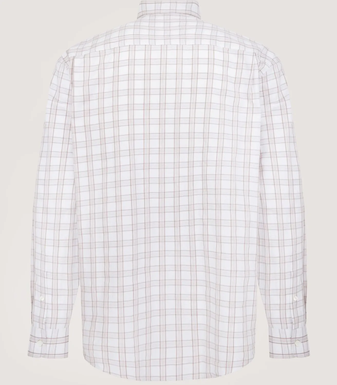 Men'S Light Cotton Check Button Down Shirt In Taupe-Purdey Best