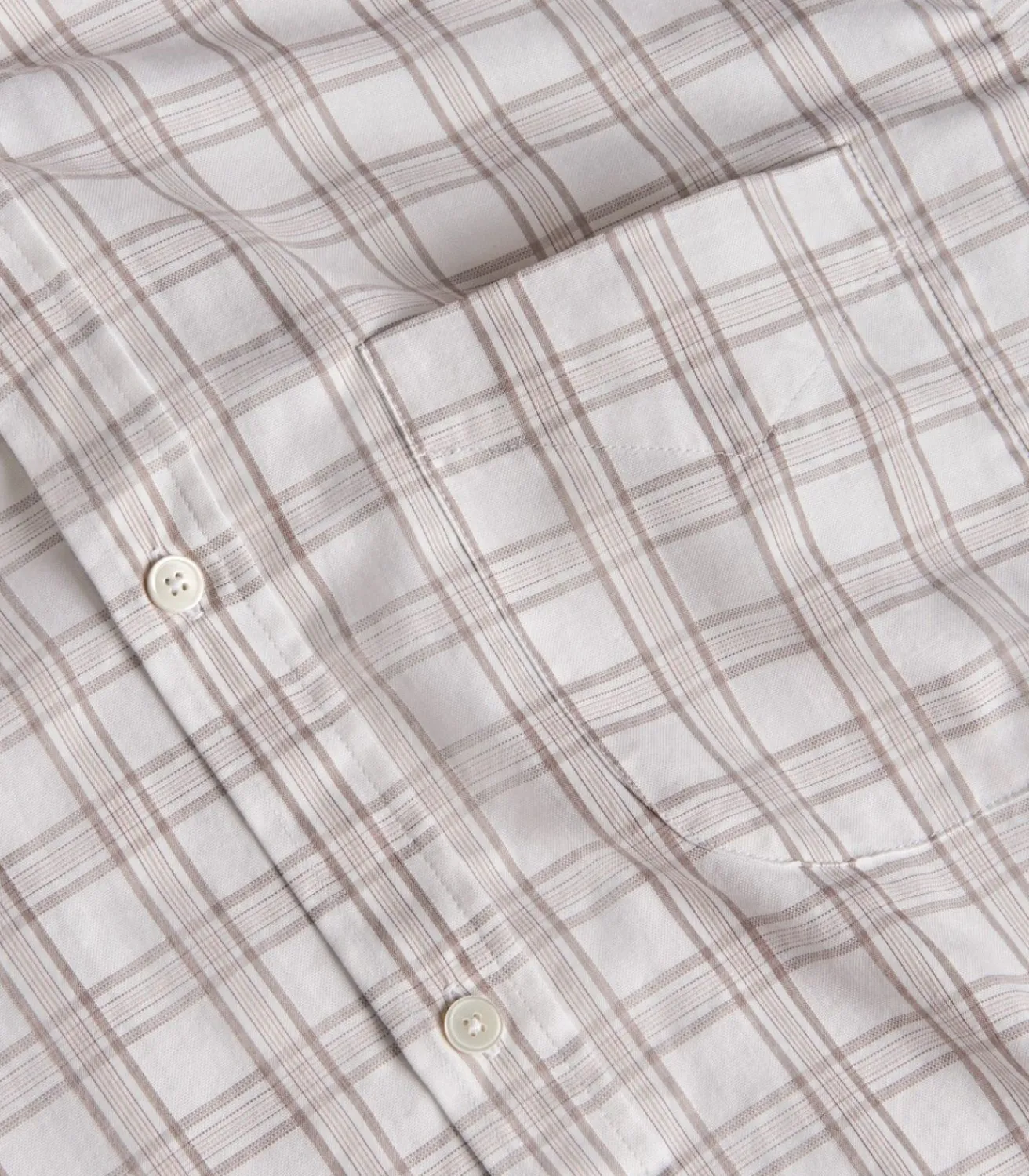 Men'S Light Cotton Check Button Down Shirt In Taupe-Purdey Best