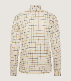Men'S Linen Flannel Tattersall Sporting Shirt-Purdey Best