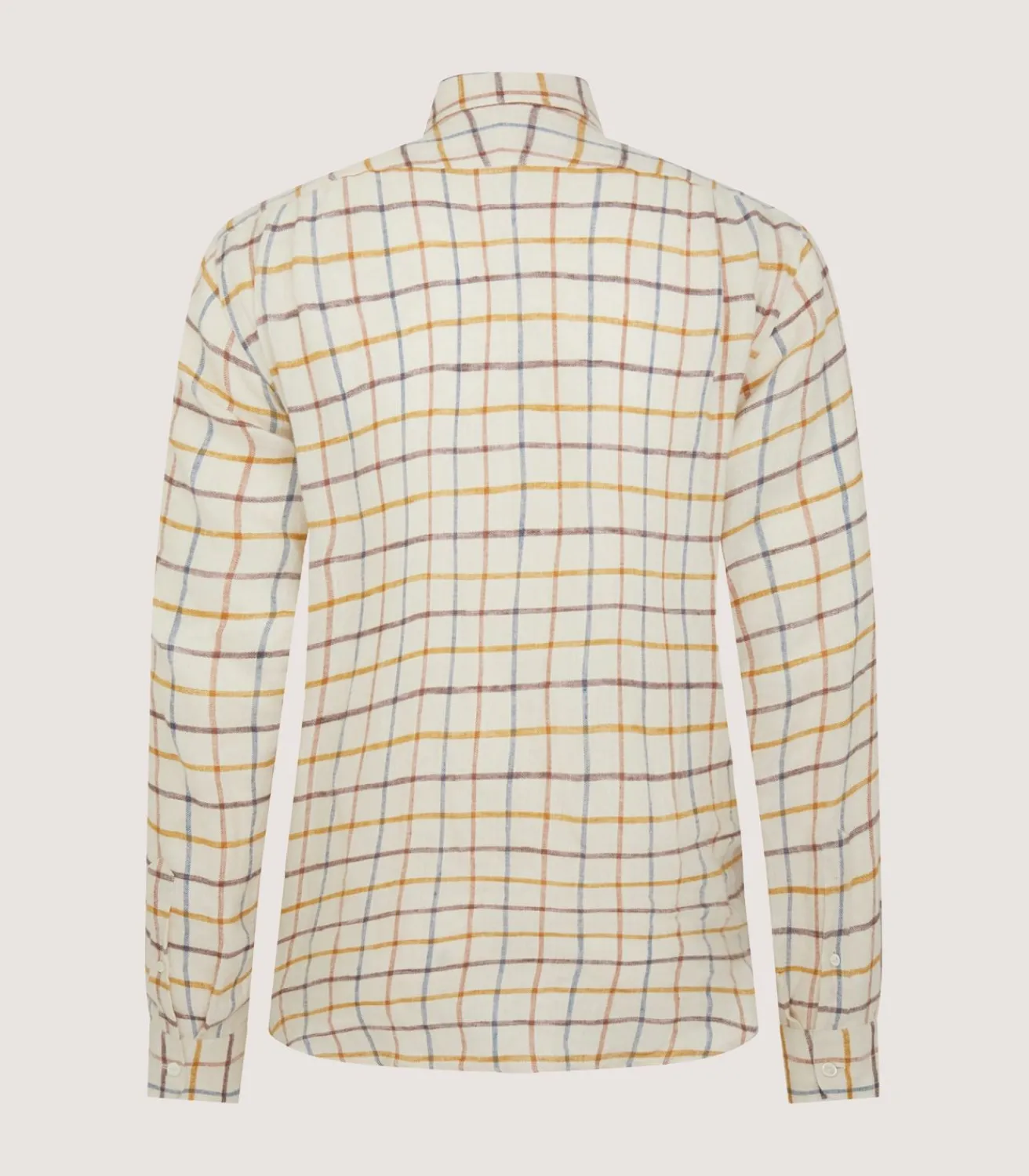 Men'S Linen Flannel Tattersall Sporting Shirt-Purdey Best