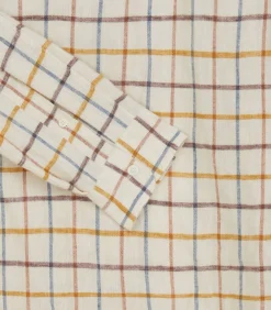 Men'S Linen Flannel Tattersall Sporting Shirt-Purdey Best