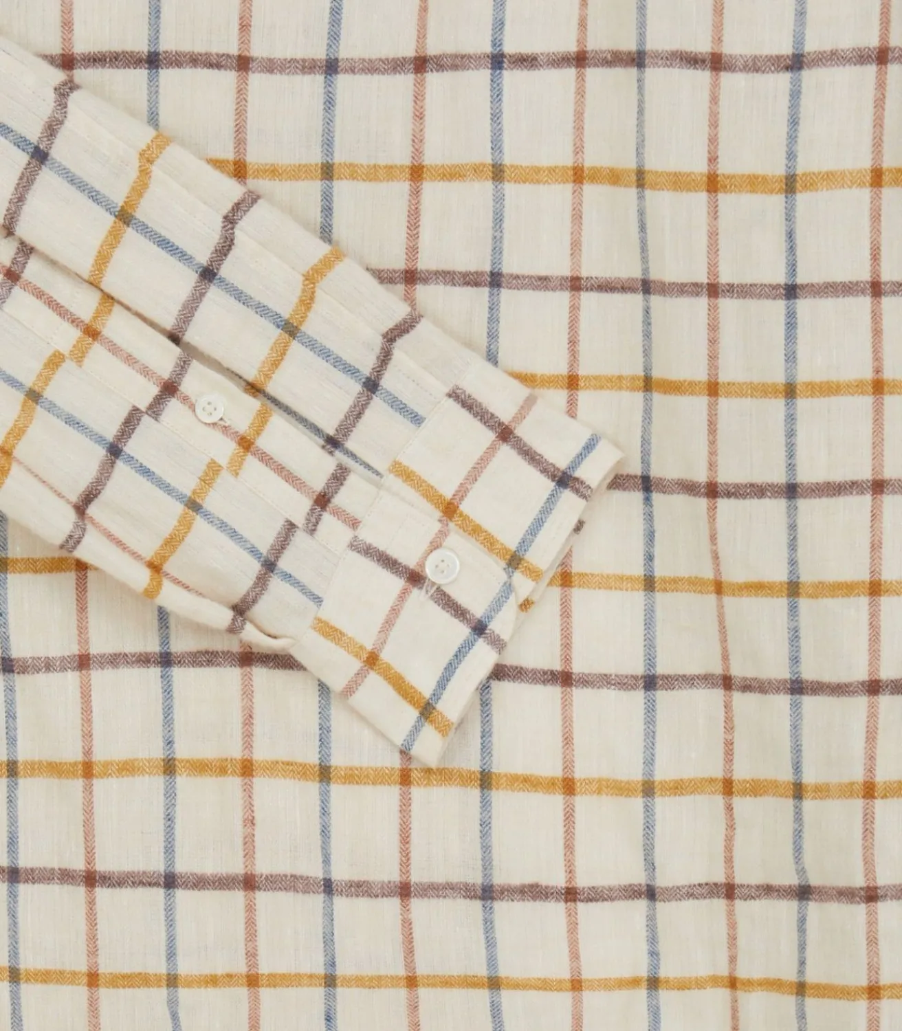 Men'S Linen Flannel Tattersall Sporting Shirt-Purdey Best