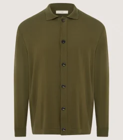 Men'S Loden Audley Long Sleeve Polo-Purdey New