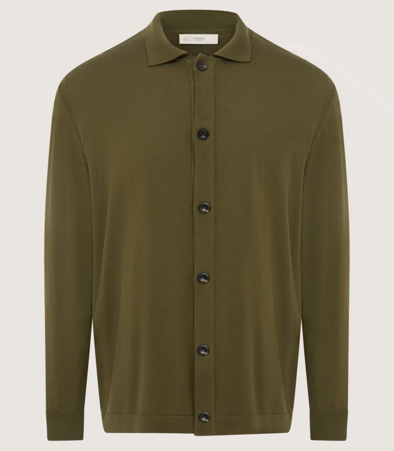Men'S Loden Audley Long Sleeve Polo-Purdey New