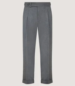 Men'S Merino Flannel Double Buckle Trouser-Purdey Outlet