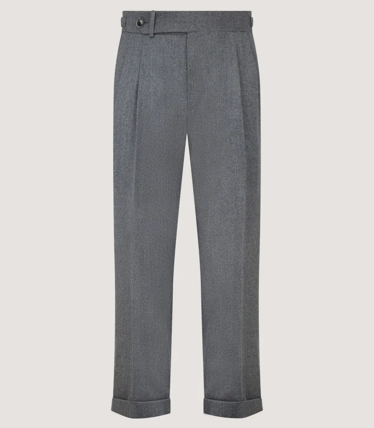 Men'S Merino Flannel Double Buckle Trouser-Purdey Outlet