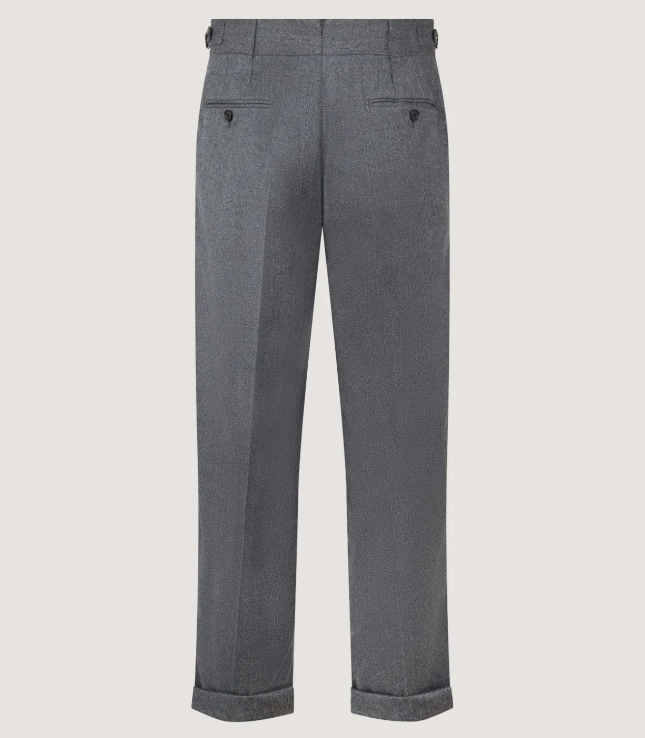 Men'S Merino Flannel Double Buckle Trouser-Purdey Outlet