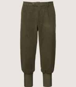 Men'S Moleskin Breeks - Storm Cuff In Lovat Green-Purdey Clearance