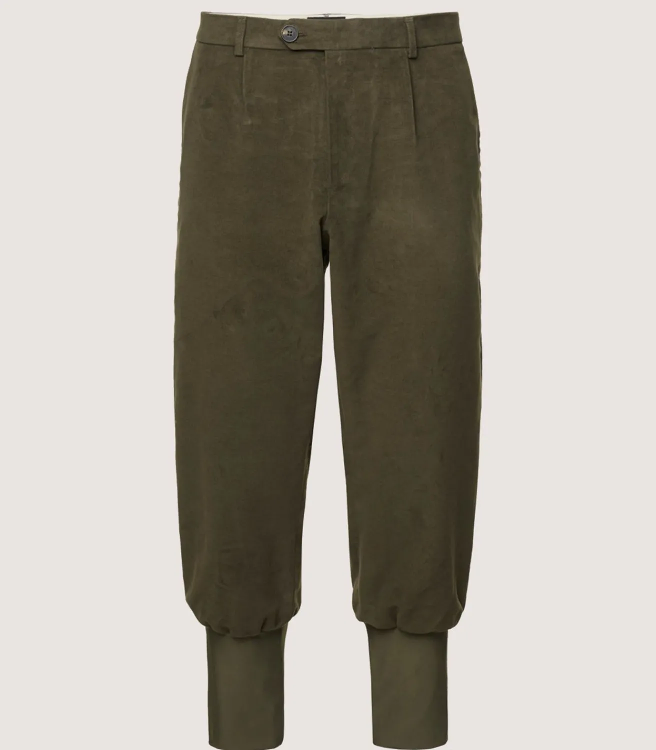 Men'S Moleskin Breeks - Storm Cuff In Lovat Green-Purdey Clearance