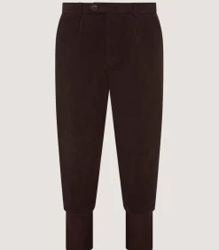 Men'S Moleskin Breeks - Storm Cuff In Rouge Brown-Purdey Hot