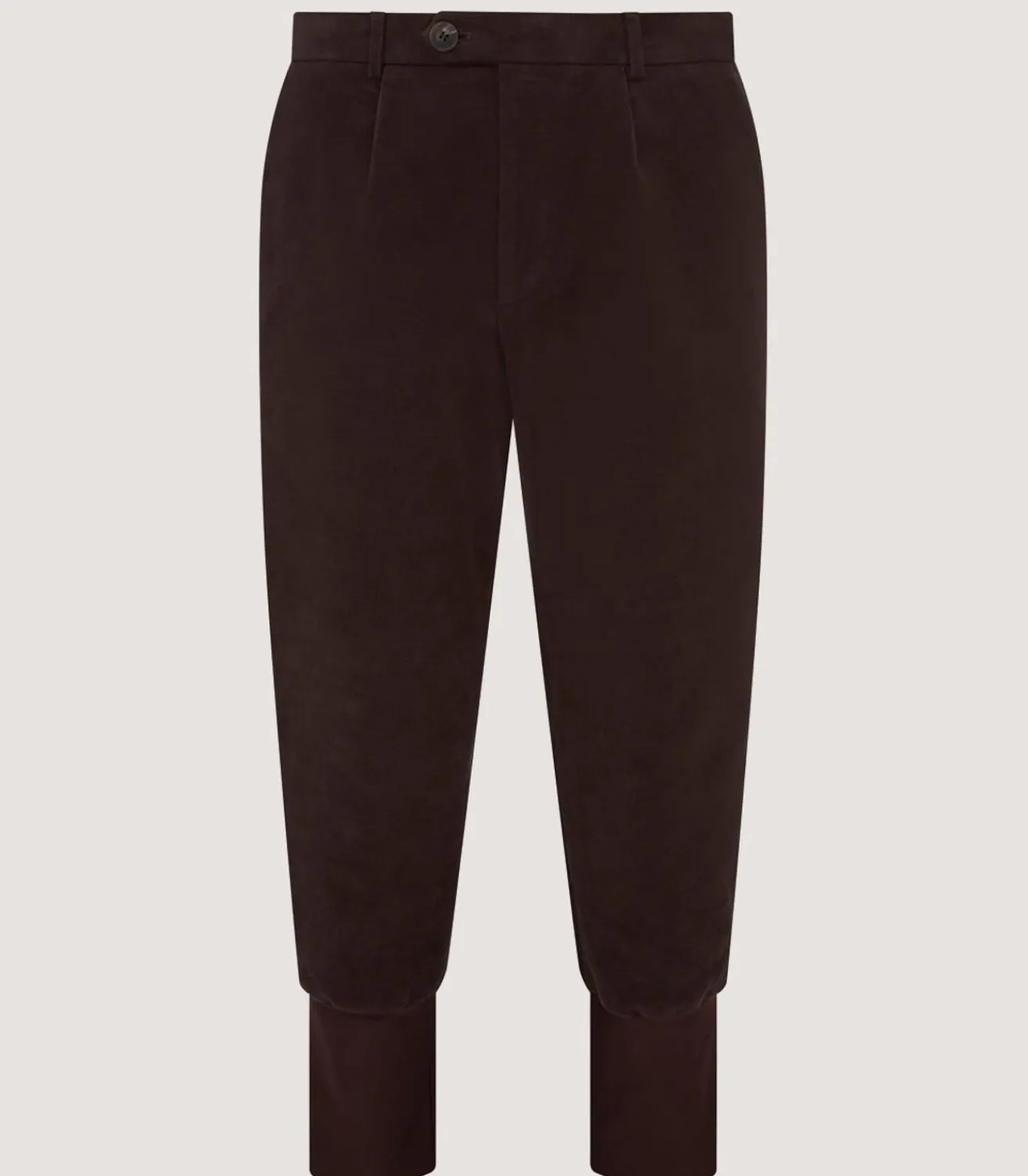 Men'S Moleskin Breeks - Storm Cuff In Rouge Brown-Purdey Hot