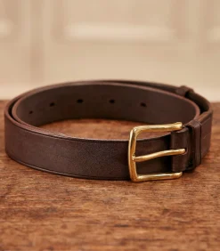 Men'S Oak Bark Tanned Leather Belt In Havana-Purdey Online