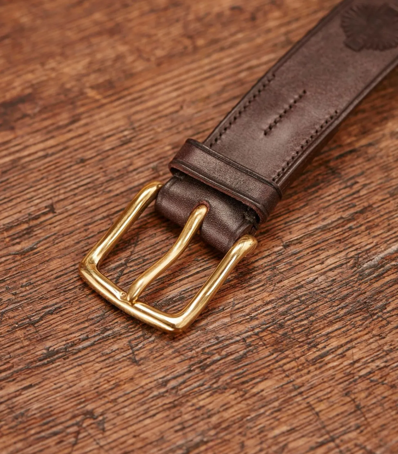 Men'S Oak Bark Tanned Leather Belt In Havana-Purdey Online