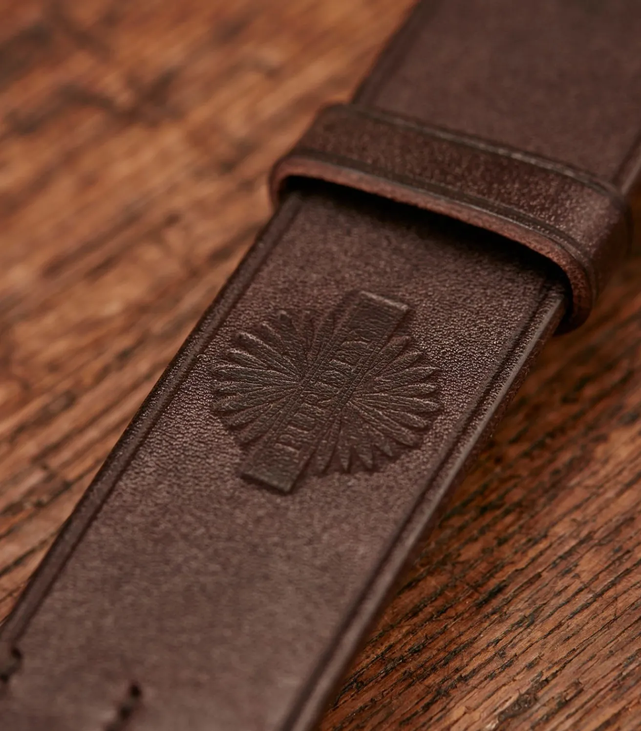 Men'S Oak Bark Tanned Leather Belt In Havana-Purdey Online