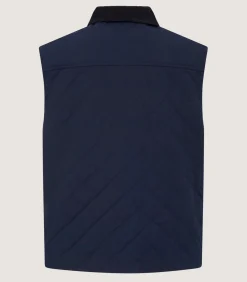 Men'S Padded Gilet In Navy-Purdey Clearance
