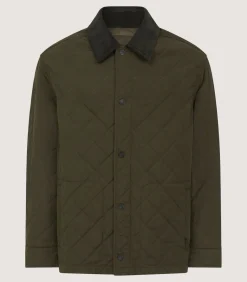 Men'S Padded Jacket In Dark Olive-Purdey