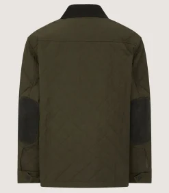 Men'S Padded Jacket In Dark Olive-Purdey