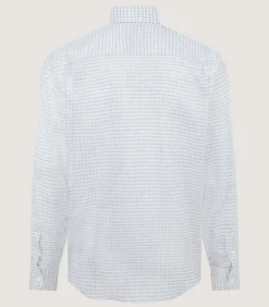 Men'S Pale Indigo Double Pocket Shirt-Purdey Online