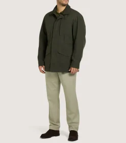 Men'S Range Coat In Dark Olive-Purdey Sale