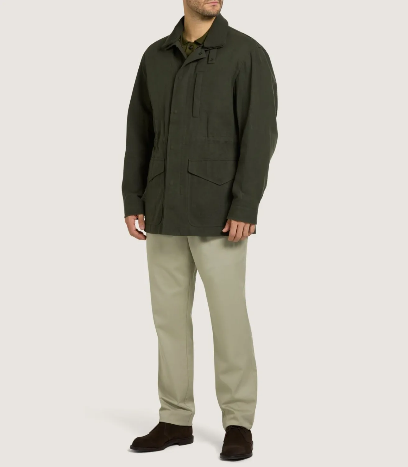 Men'S Range Coat In Dark Olive-Purdey Sale
