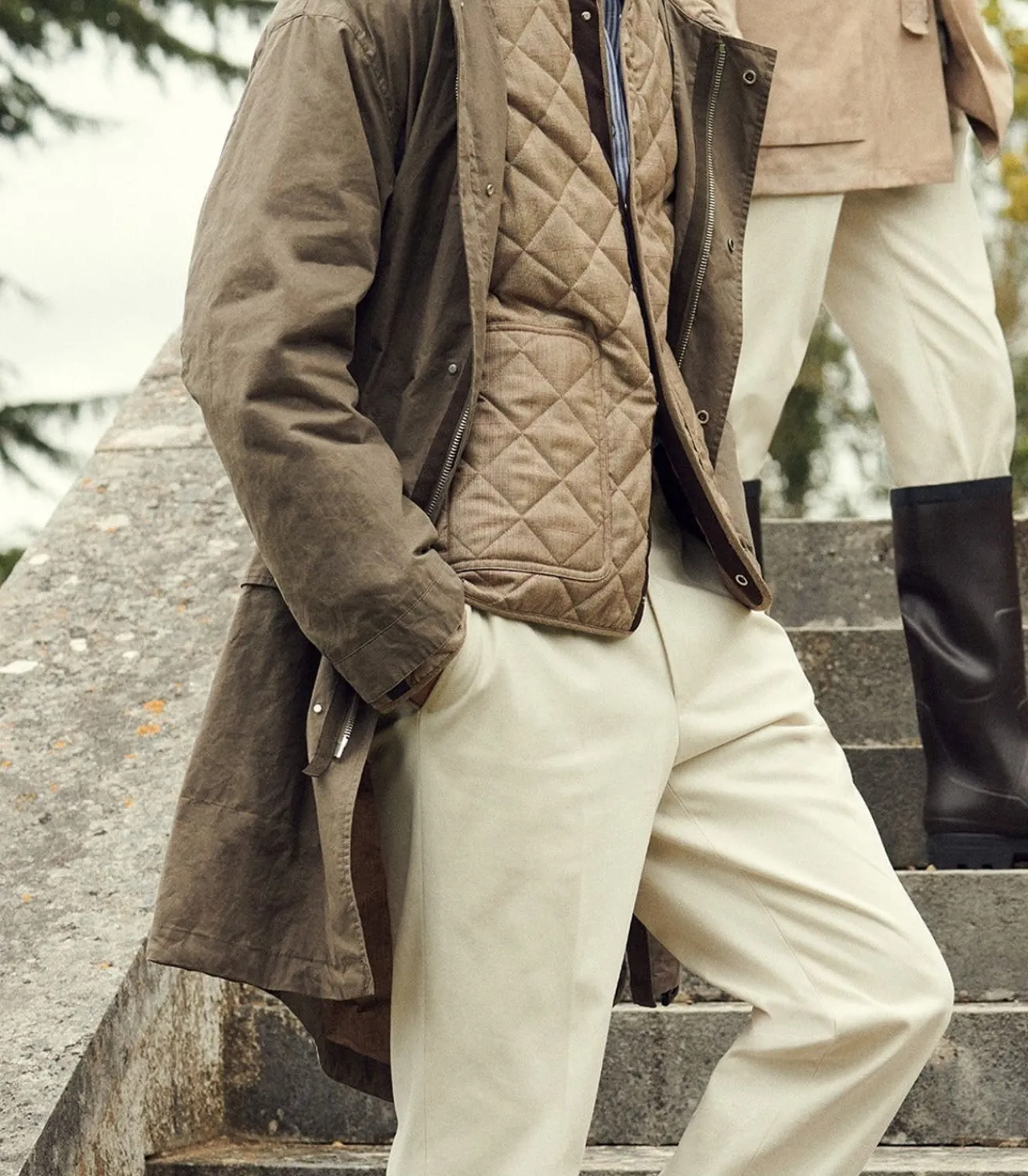 Men'S Ridge Parka Jacket In Tobacco-Purdey Hot