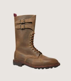 Men'S Rough Out Nubuck Twin Strap Boot With Ridgeway Sole In Tan-Purdey