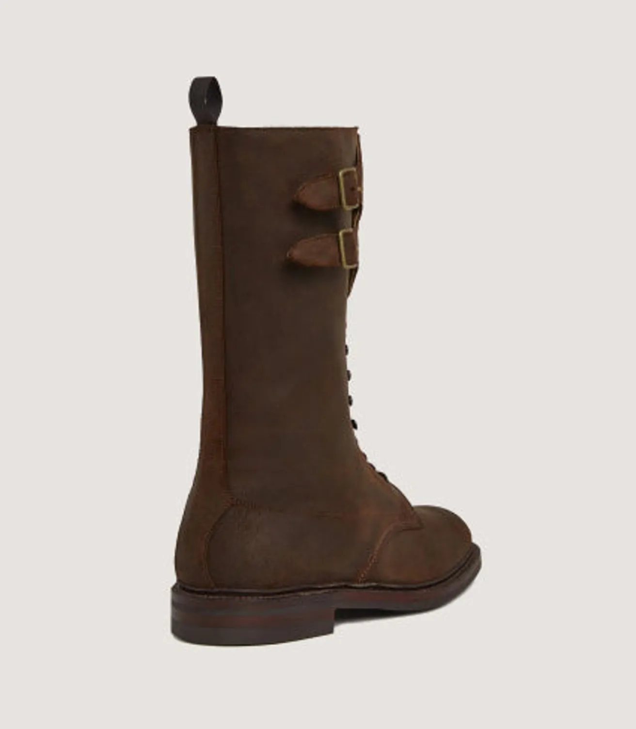Men'S Rough Out Nubuck Twin Strap Boot With Ridgeway Sole In Dark Brow-Purdey Outlet