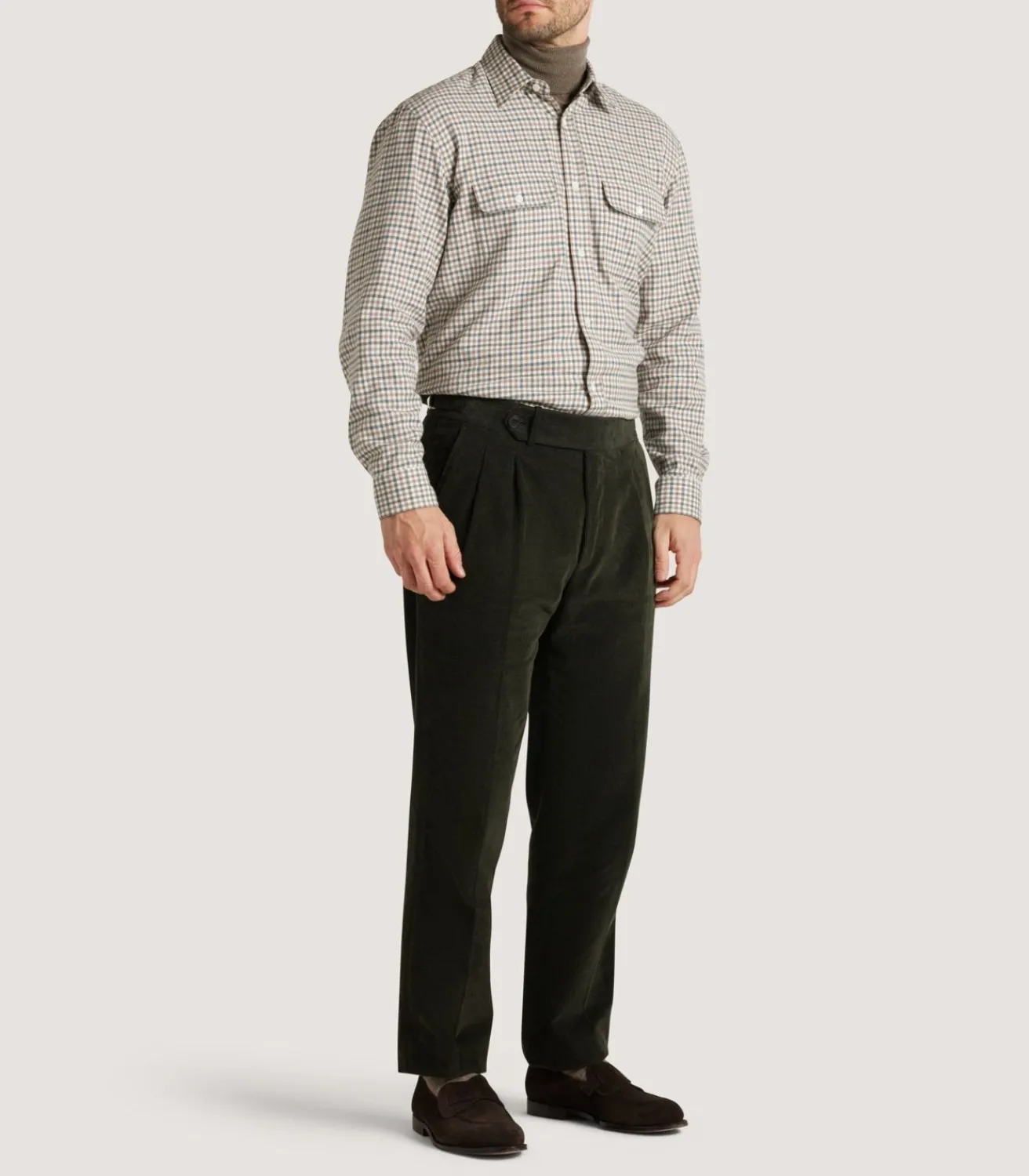 Men'S Side Buckle Trouser In Loden-Purdey New