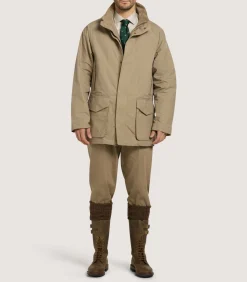 Men'S Summer Dry Wax Field Coat In Taupe-Purdey