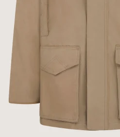 Men'S Summer Dry Wax Field Coat In Taupe-Purdey