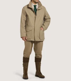 Men'S Summer Dry Wax Field Coat In Taupe-Purdey