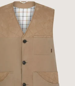 Men'S Summer Dry Wax Sporting Vest In Taupe-Purdey Clearance
