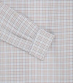 Men'S Summer Sporting Half Tattersall Double Cuff Shirt-Purdey