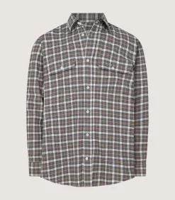 Men'S Tartan Double Pocket Shirt-Purdey Outlet