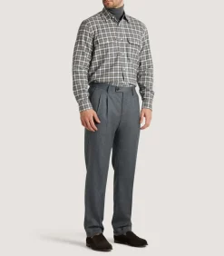 Men'S Tartan Double Pocket Shirt-Purdey Outlet