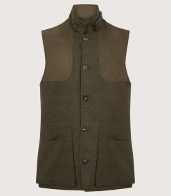 Men'S Technical Tweed High Collar Sporting Vest In Strathbeg-Purdey Clearance
