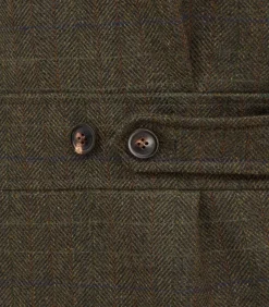 Men'S Technical Tweed High Collar Sporting Vest In Strathbeg-Purdey Clearance