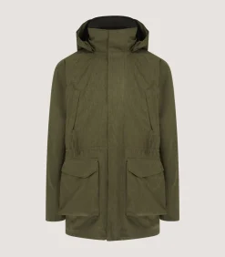 Men'S Technical Yorkshire Field Coat In Moss Green-Purdey Best